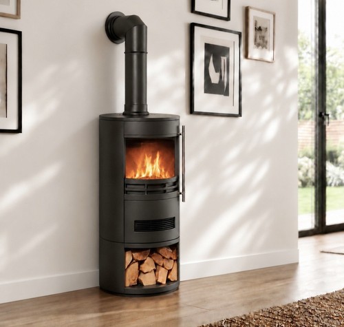 Black electric stove cylinder - black,
