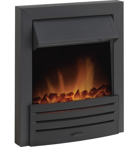 Electric fire black steel - electric, coal