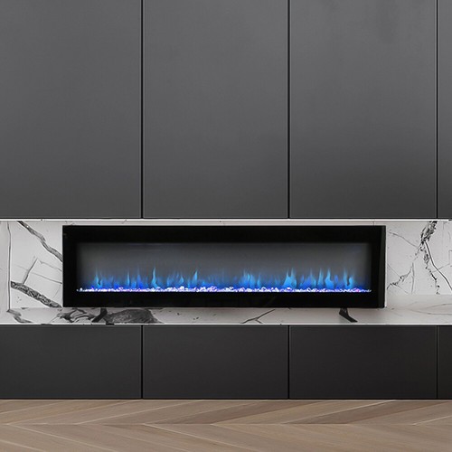 Led fireplace media wall fire - led,